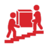 Icon mit der Darstellung von Professionelle 2-Personen-Lieferung zum Verwendungsort